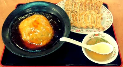 天津丼と餃子二人前