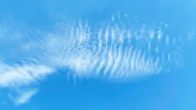 青空に広がる形状が美しい雲