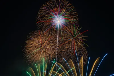 夜空を彩る華やかな花火ショー