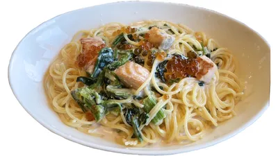 サーモンといくらのパスタ