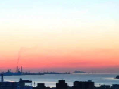 夕暮れの海