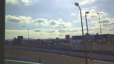 高速道路の上で 帰り道