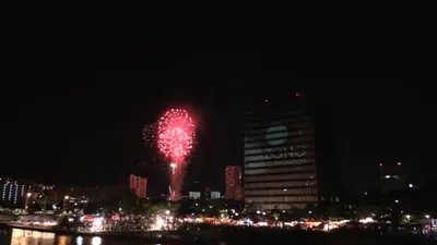 リバーウォークから見た花火2