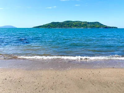 穏やかな砂浜と青い海の風景