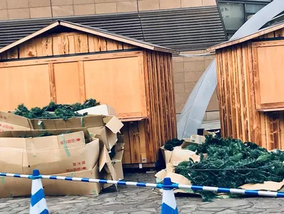 クリスマスマーケット準備1
